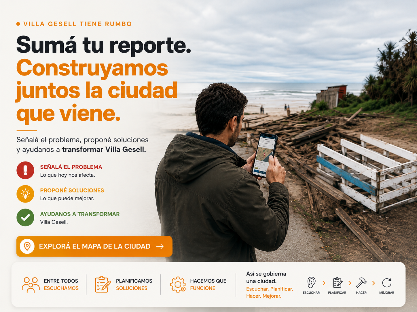 Sumá tu reporte: construyamos juntos la ciudad que viene.